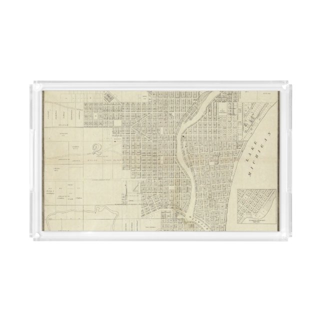 Map of Milwaukee Acrylic Tray (Front)