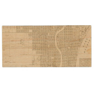 Map of Milwaukee Wood USB Flash Drive