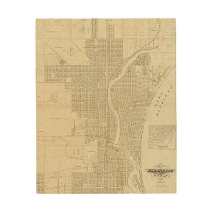 Map of Milwaukee Wood Wall Decor