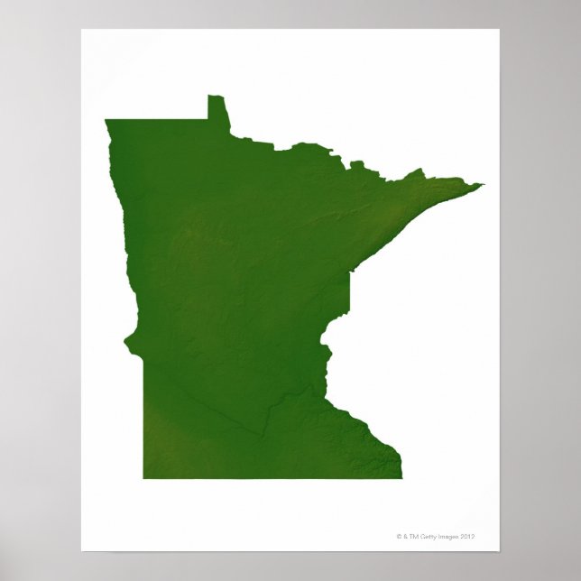 Map of Minnesota 2 Poster (Front)