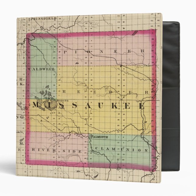 Map of Missaukee County, Michigan Binder (Front/Inside)