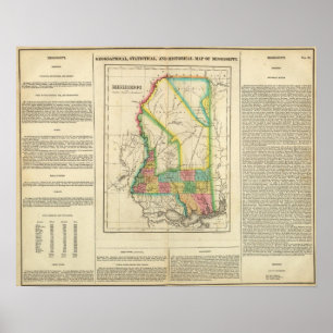 Map Of Mississippi Poster