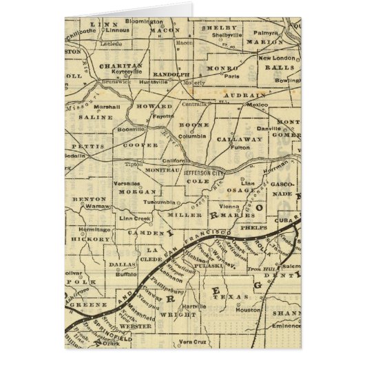 Map of Missouri 2 Cards (Front)
