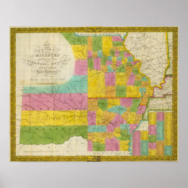 Map of Missouri Poster | Zazzle