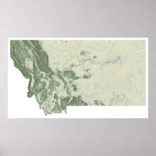 Map of Montana Poster