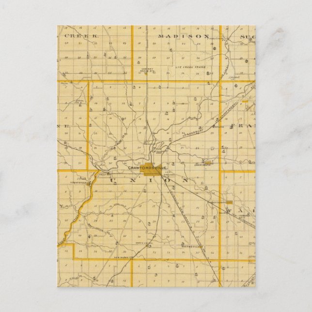 Map of Montgomery County Postcard (Front)