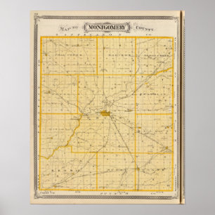 Map of Montgomery County Poster