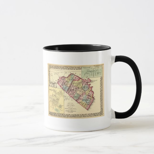 Map of Morgan, Berkeley, and Jefferson counties Mug (Right)