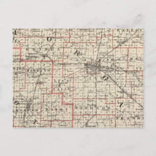 Map of Morgan & Scott counties Postcard