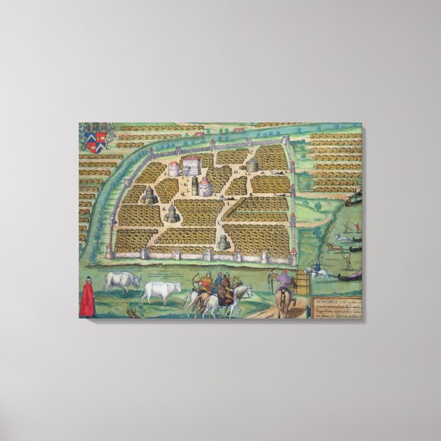 Map of Moscow Canvas Print (Front)