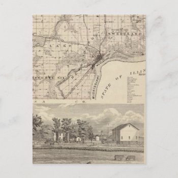 Map Of Muscatine County Postcard by davidrumsey at Zazzle
