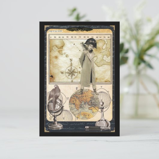 Map of My World Postcard (Standing Front)