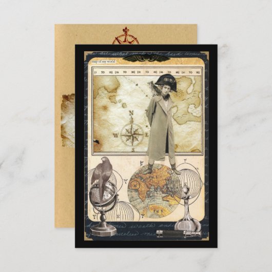 Map of My World Postcard (Front/Back)