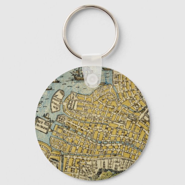 Map of Nagasaki Keychain (Front)