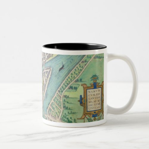 Map of Namur from Civitates Orbis Terrarum by G Two_Tone Coffee Mug