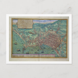 Map of Naples, from 'Civitates Orbis Terrarum' by Postcard