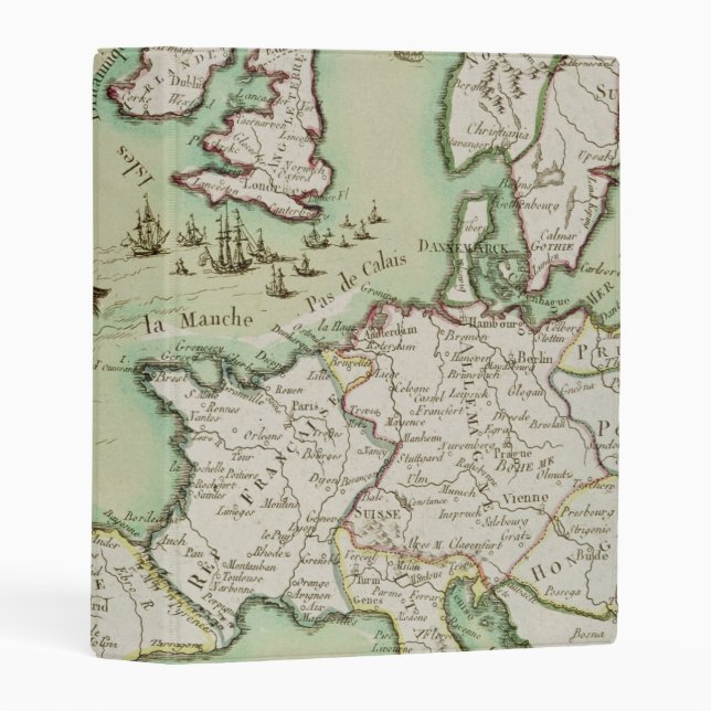 Map of Naval Attack on England by Napoleon Mini Binder (Front/Spine)