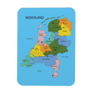 Map of Netherlands magnet