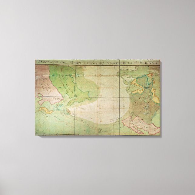 Map of New Discoveries Canvas Print (Front)