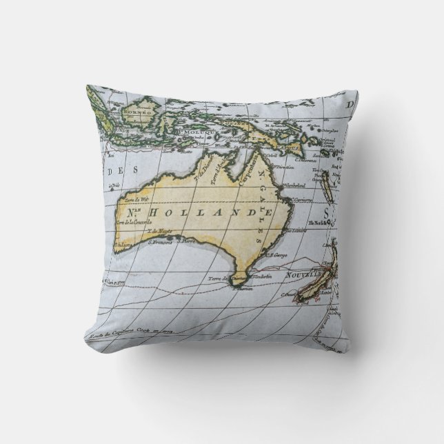 Map of New Holland Throw Pillow (Front)
