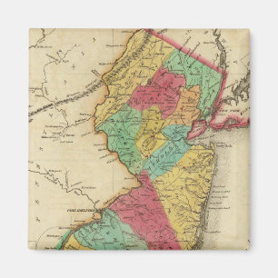 Map Of New Jersey Magnet
