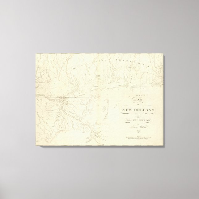Map of New Orleans Canvas Print (Front)