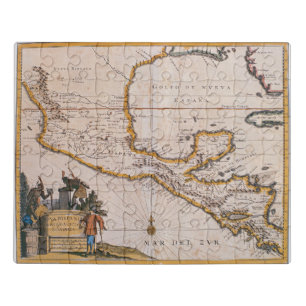 Map of New Spain  New Galicia & Guatemala, 1625 Jigsaw Puzzle