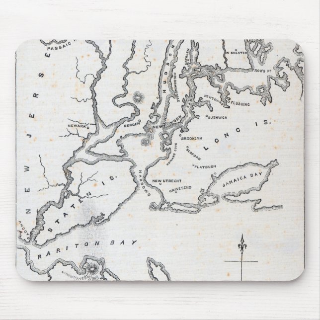 Map of New York and the Vicinity Mouse Pad (Front)