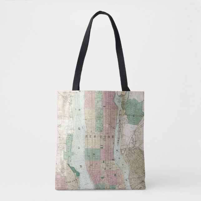 Map of New York and Vicinity Tote Bag (Front)