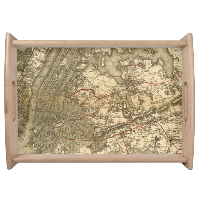 Map of New York City, Brooklyn Serving Tray (Front)