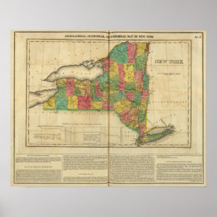 Map Of New York Poster