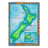 Map of New Zealand (Front)