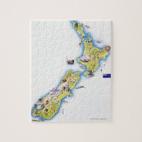 Map of New Zealand Jigsaw Puzzle