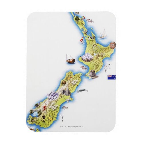 Map of New Zealand Magnet