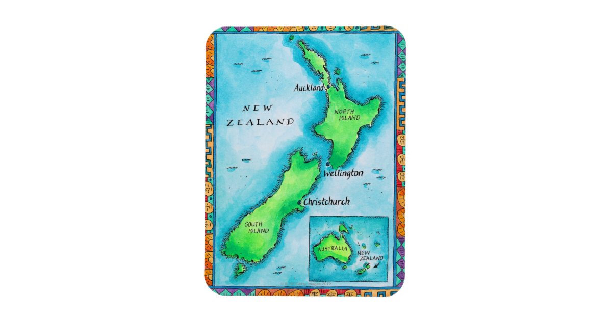 Map of New Zealand Zazzle