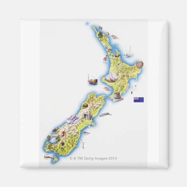 Map of New Zealand Zazzle