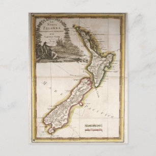 Map of New Zealand Postcard