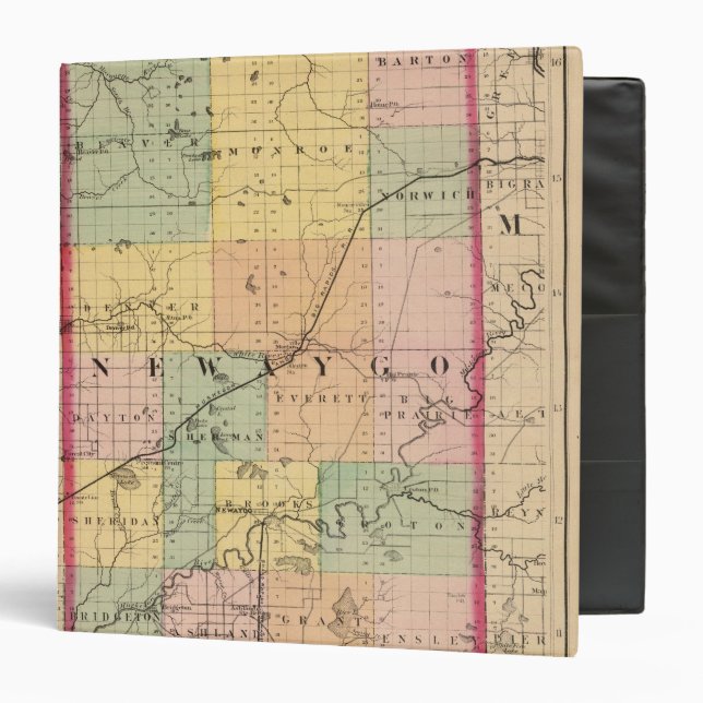 Map of Newaygo County, Michigan Binder (Front/Inside)
