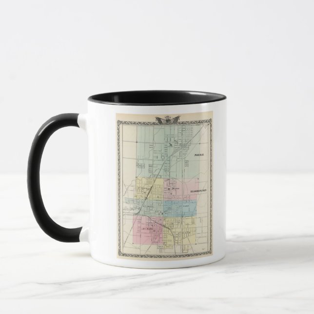 Map of Normal, Bloomington Mug (Left)