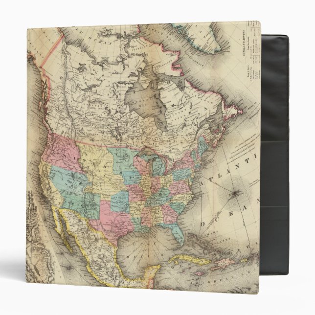 Map of North America 3 Binder (Front/Inside)