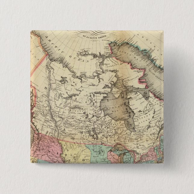 Map of North America 3 Button (Front)
