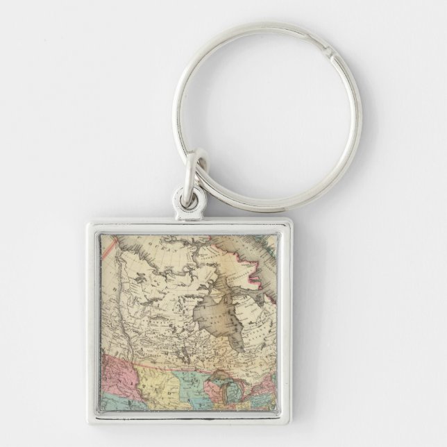Map of North America 3 Keychain (Front)