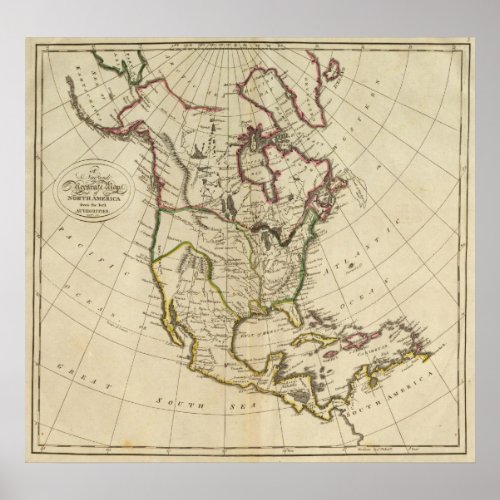 Map of North America 3 Poster