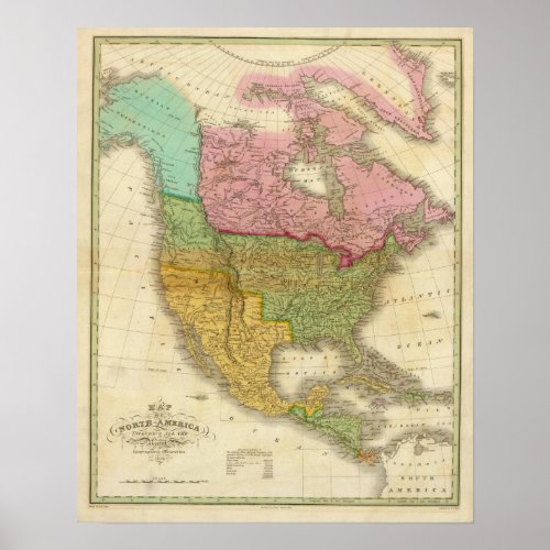 Map of North America 3 Poster