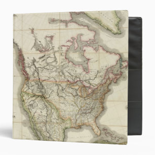Map of North America 4 3 Ring Binder