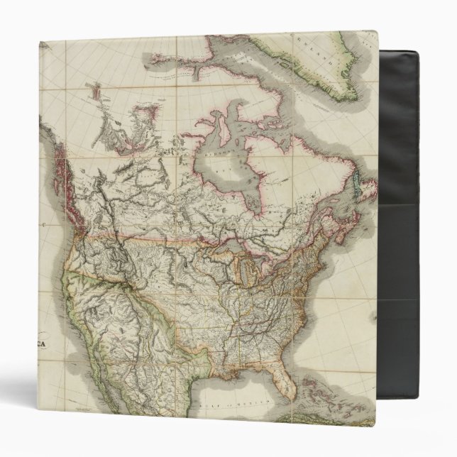 Map of North America 4 3 Ring Binder (Front/Inside)