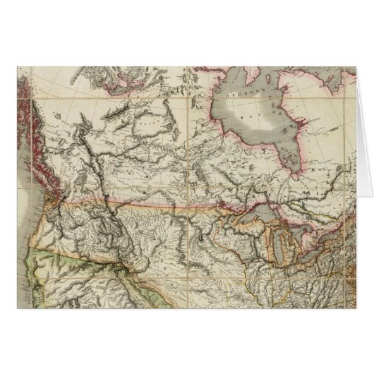 Map of North America 4 Cards (Front Horizontal)