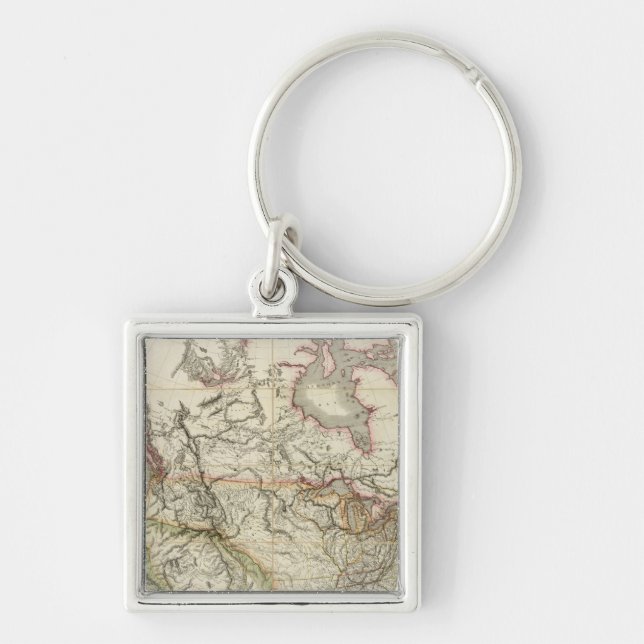 Map of North America 4 Keychain (Front)
