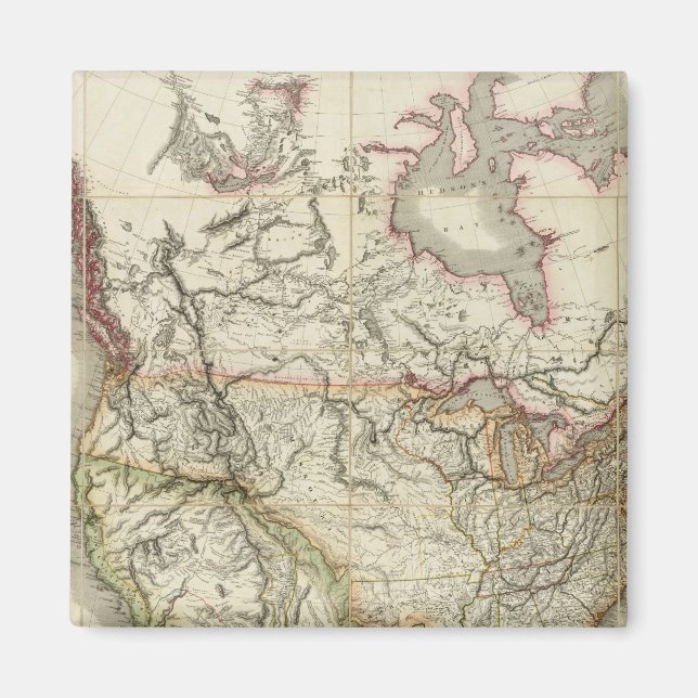 Map of North America 4 Magnet (Front)