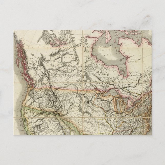 Map of North America 4 Postcard (Front)